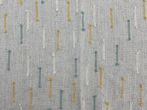 HG11068 Dash Motif Clip-Jacquard Sheer Curtain Fabric