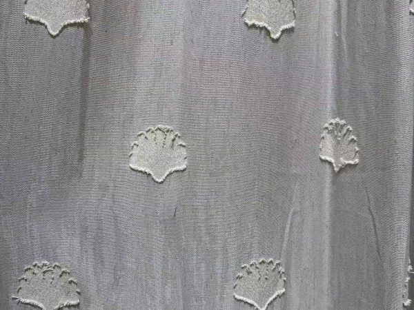 HG11071 Floral Clip-Jacquard Sheer Curtain Fabric