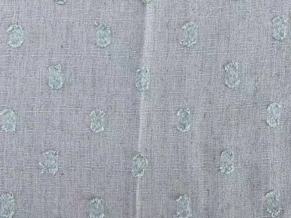 HG11072 Swiss Dot Clip-Jacquard Sheer Curtain Fabric