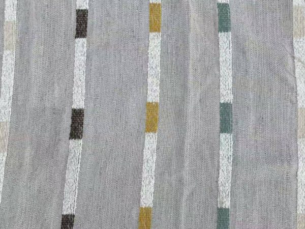 HG11075 Linear Stripe Clip-Jacquard Sheer Curtain Fabric