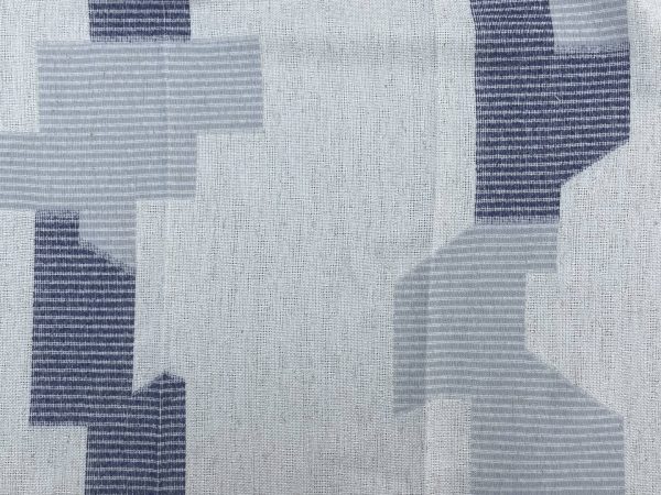 HG11077 Geometric Block Clip-Jacquard Sheer Curtain Fabric