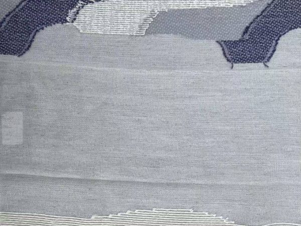 HG11078 Colorblock Clip-Jacquard Sheer Curtain Fabric