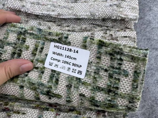 HG11128 Mini Check Spray-Dyed Chenille Upholstery Fabric
