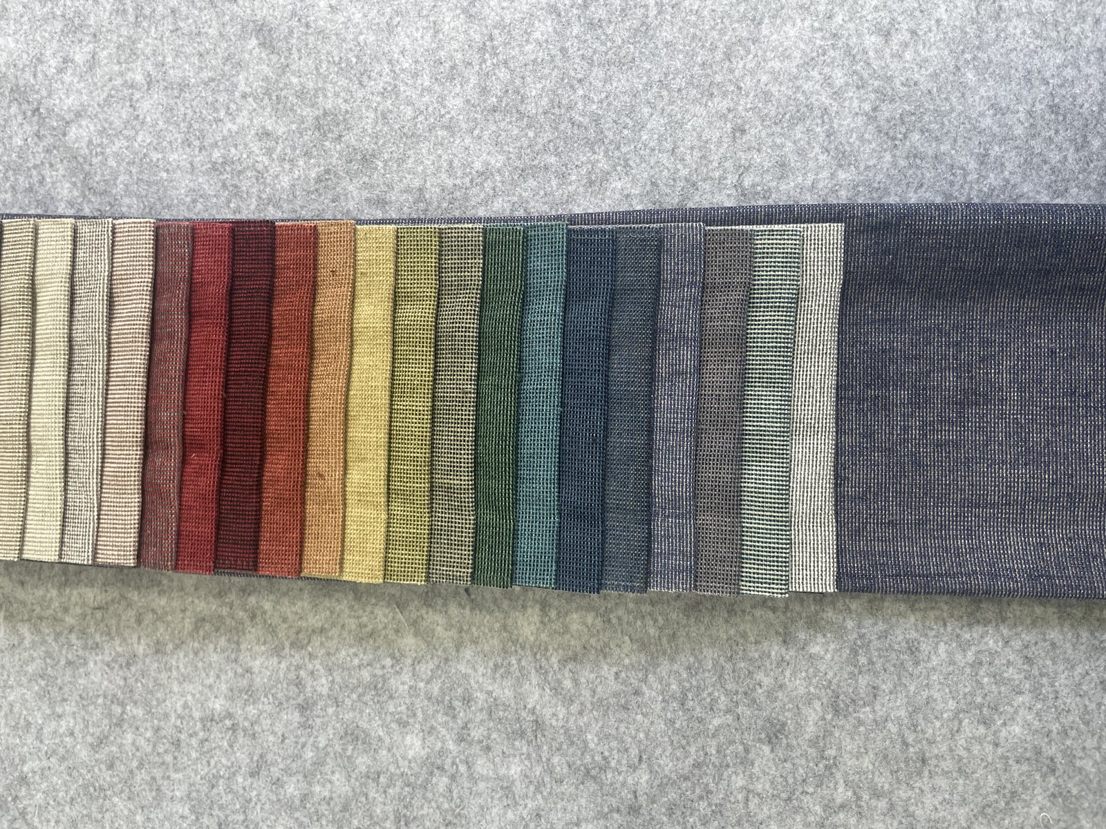 HG10870 Linen Viscose Polyester Blend Chenille Upholstery Fabric available colorways