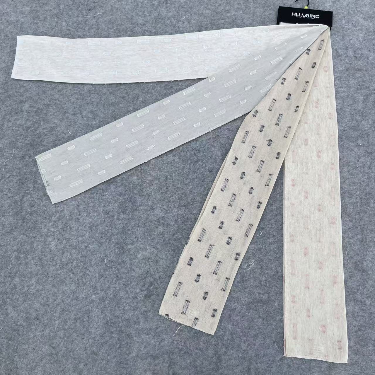 HG11069 Polka Dot Clip-Jacquard Sheer Curtain Fabric available colorways