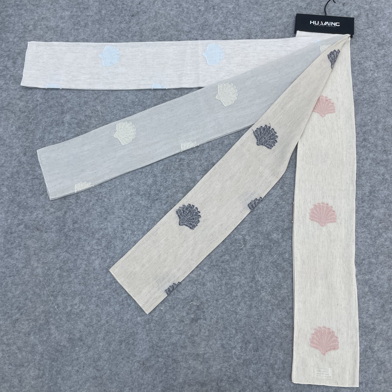 HG11071 Floral Clip-Jacquard Sheer Curtain Fabric available colorways
