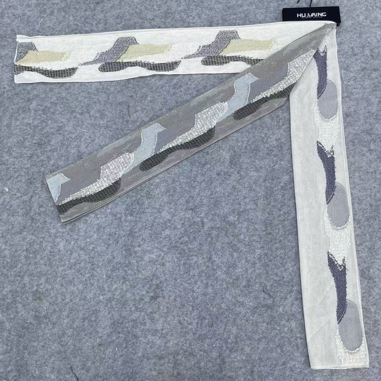 HG11078 Colorblock Clip-Jacquard Sheer Curtain Fabric available colorways