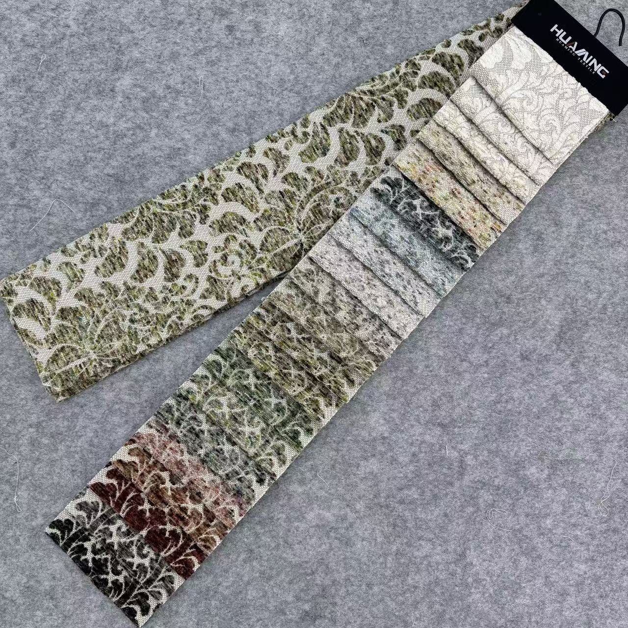 HG11123 Floral Tapestry Spray-Dyed Chenille Upholstery Fabric available colorways