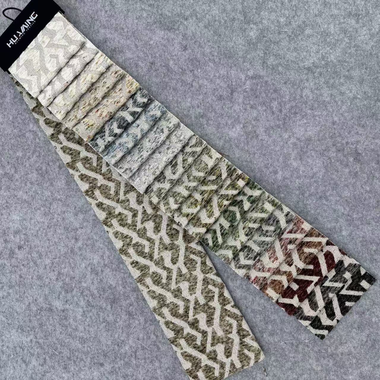 HG11129 Diamond Lattice Spray-Dyed Chenille Upholstery Fabric available colorways