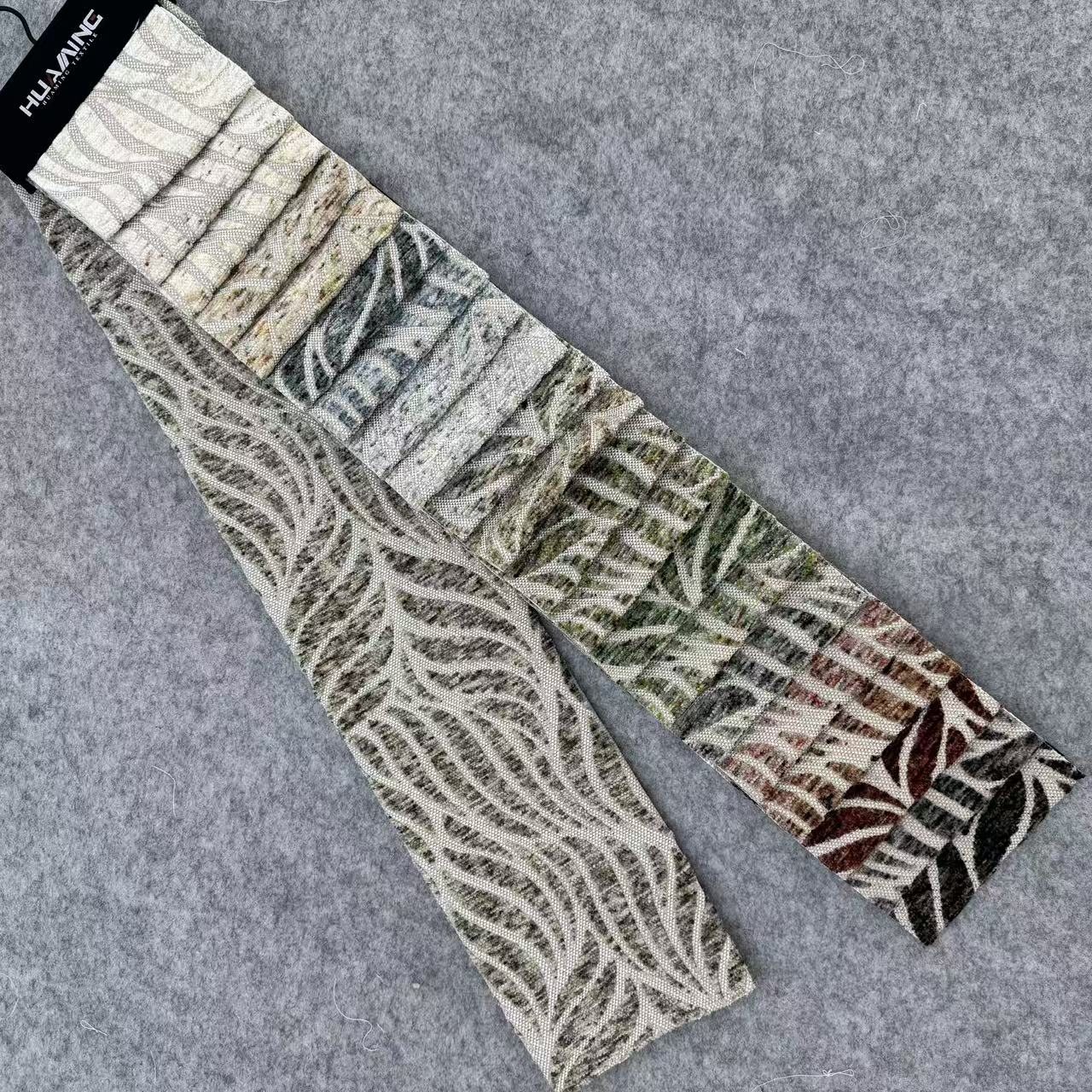 HG11132 Palm Leaf Spray-Dyed Chenille Upholstery Fabric available colorways